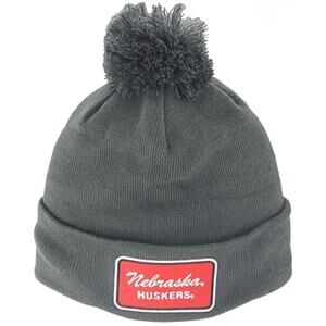 0019 NWT Zephyr Nebraska Huskers Knit Pom Beanie Cap One Size Hat